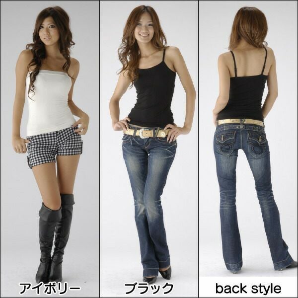 「何枚も欲しい!!」一年中使える優れもの♪2色展開ストラップ調節のできるキャミソール