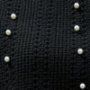 パール使いベスト＆ニットワンピース（ブラック）