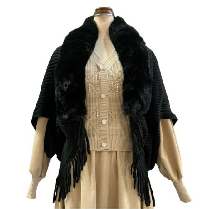 送料無料　ファー付き　ニット　ロングカーディガン 楽天市場】【10％OFFクーポン！5/16(土)1:59まで】VIVID LADY ファー