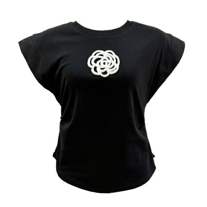 美品　CHANEL ブラック Tシャツ 34 カメリア CHANEL - CHANEL カメリアロゴT ブラックの通販 by ♡MiLecc