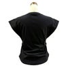 カメリアフレンチ袖Ｔシャツ（ブラック）