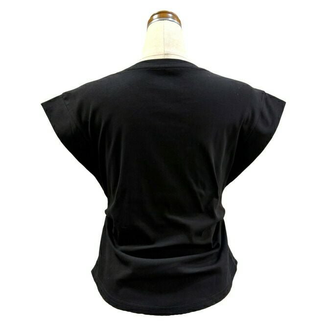 カメリアフレンチ袖Ｔシャツ（ブラック）