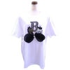 パール使いRリボンBIGＴシャツ（ホワイト）